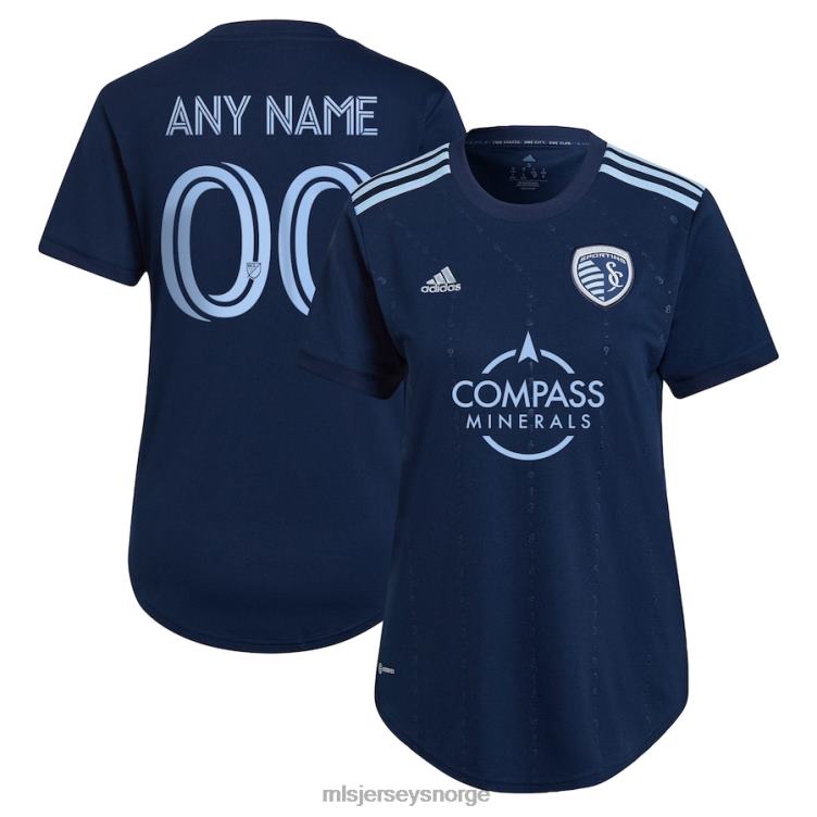 MLS Jerseys kvinner sporting kansas city adidas blå 2022 state line 3.0 replika tilpasset jersey 6JL041067 jersey