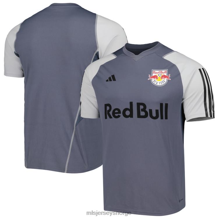 MLS Jerseys menn new york red bulls adidas grå 2023 treningstrøye på banen 6JL04237 jersey