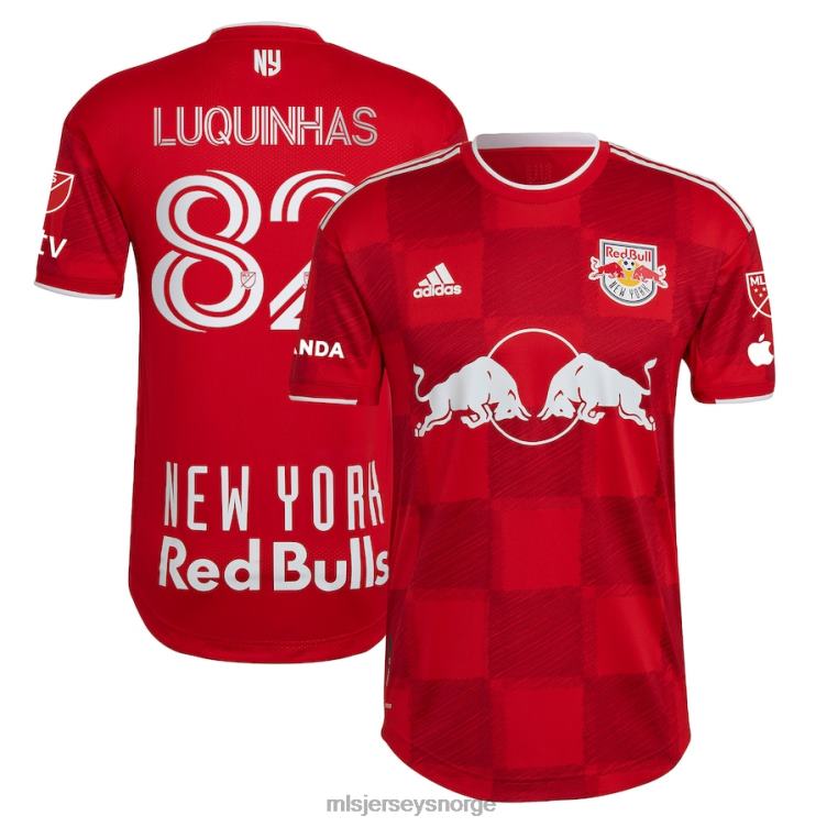 MLS Jerseys menn new york red bulls luquinhas adidas rød 2023 1ritmo autentisk spillertrøye 6JL04950 jersey